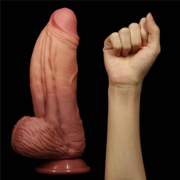 10" Dual-layered Silicone Nature Cock Brown #6 | ViPstore.hu - Erotika webáruház