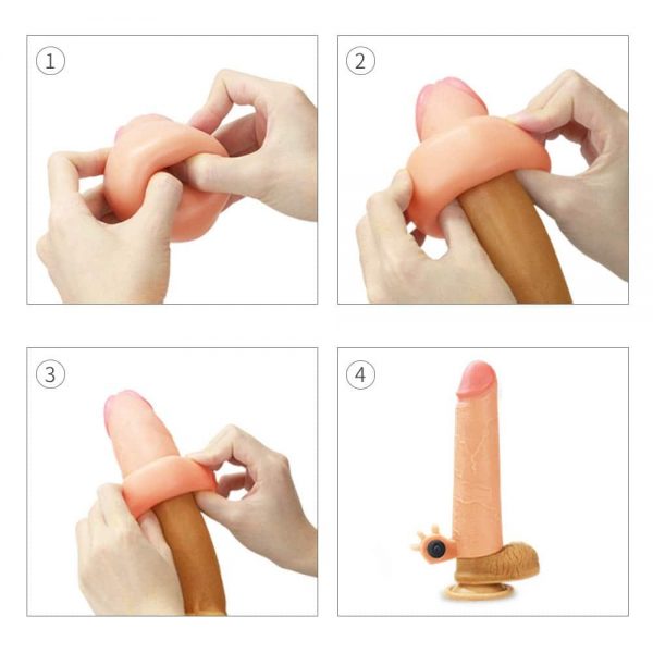 Add 2" Vibrating Silicone Extender #5 | ViPstore.hu - Erotika webáruház