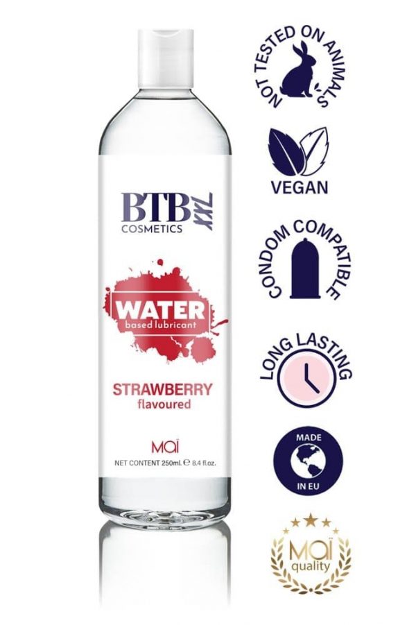 BTB WATER BASED FLAVORED STRAWBERRY LUBRICANT 250ML ViPstore.hu - Erotika Webáruház - Szexshop 5