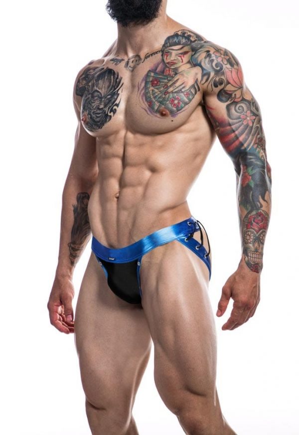 C4M-Desire Jockstrap-BlueLeatherette-XL #2 | ViPstore.hu - Erotika webáruház