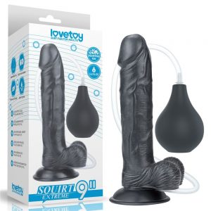 9'' Squirt Extreme Dildo - Black #1 | ViPstore.hu - Erotika webáruház