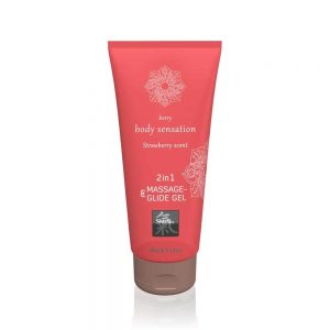 Massage- & Glide Gel 2 in 1 - Strawberry scent 200ml #1 | ViPstore.hu - Erotika webáruház