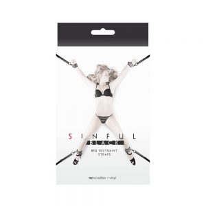 Sinful Black Bed Restraint Straps ViPstore.hu - Erotika Webáruház - Szexshop