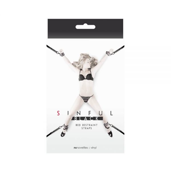 Sinful Black Bed Restraint Straps ViPstore.hu - Erotika Webáruház - Szexshop