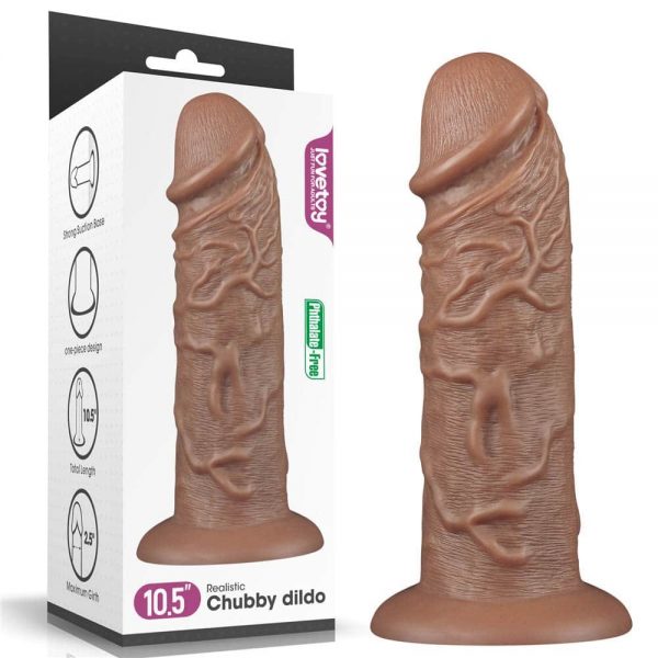 10.5'' Realistic Chubby Dildo Brown ViPstore.hu - Erotika Webáruház - Szexshop