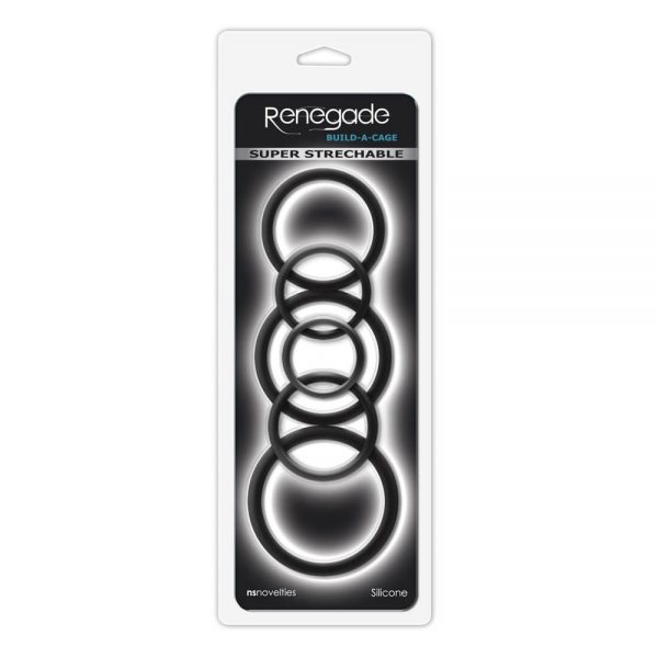 Renegade - Build-A-Cage Rings - Black #1 | ViPstore.hu - Erotika webáruház