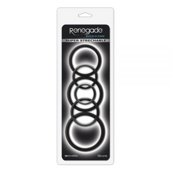 Renegade – Build-A-Cage Rings – Black ViPstore.hu - Erotika Webáruház - Szexshop