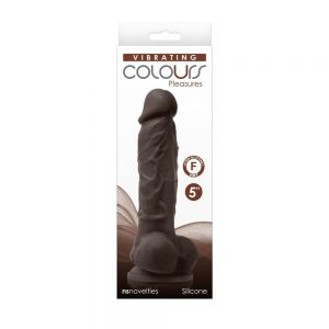 Colours – Pleasures – Vibrating – 5" Dildo – Dark Brown ViPstore.hu - Erotika Webáruház - Szexshop