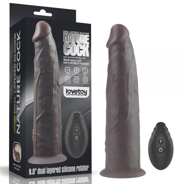 9'' Dual Layered Silicone Rotator Brown ViPstore.hu - Erotika Webáruház - Szexshop