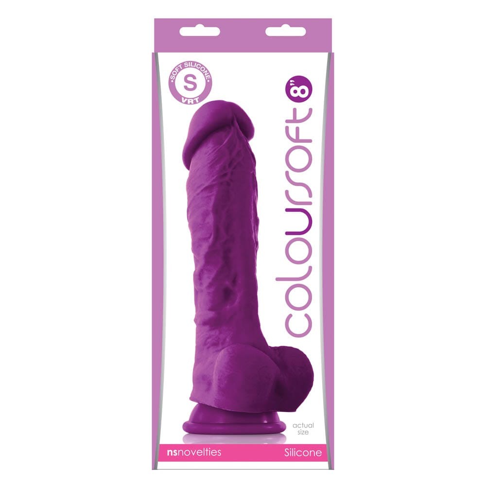 ColourSoft 8 inch Soft Dildo Purple #1 | ViPstore.hu - Erotika webáruház