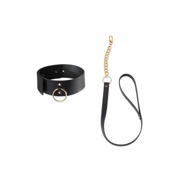 Maze Wide Choker With Leash Black #4 | ViPstore.hu - Erotika webáruház