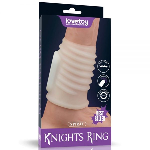 Vibrating Spiral Knights Ring (White) I #1 | ViPstore.hu - Erotika webáruház