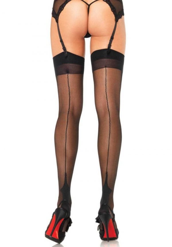 Lycra Cuban Foot Stocking – BLACK/BLACK – O/S – HOSIERY ViPstore.hu - Erotika Webáruház - Szexshop