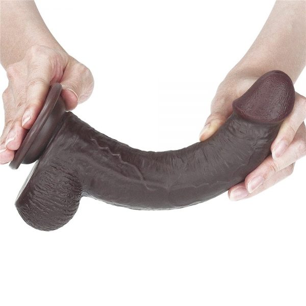 9'' Sliding Skin Dual Layer Dong Brown #4 | ViPstore.hu - Erotika webáruház