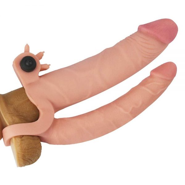 Add 1" Vibrating Double Penis Sleeve #2 | ViPstore.hu - Erotika webáruház