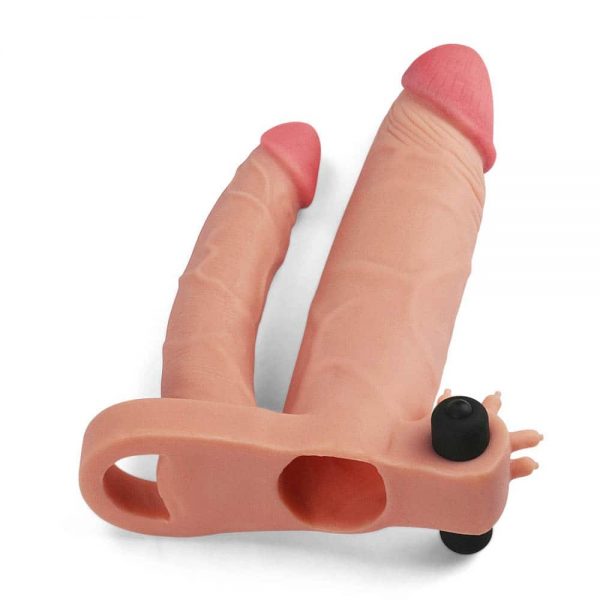 Add 1" Vibrating Double Penis Sleeve #3 | ViPstore.hu - Erotika webáruház