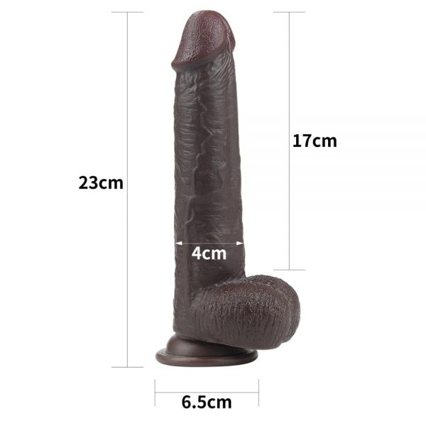 9'' Sliding Skin Dual Layer Dong Brown #7 | ViPstore.hu - Erotika webáruház