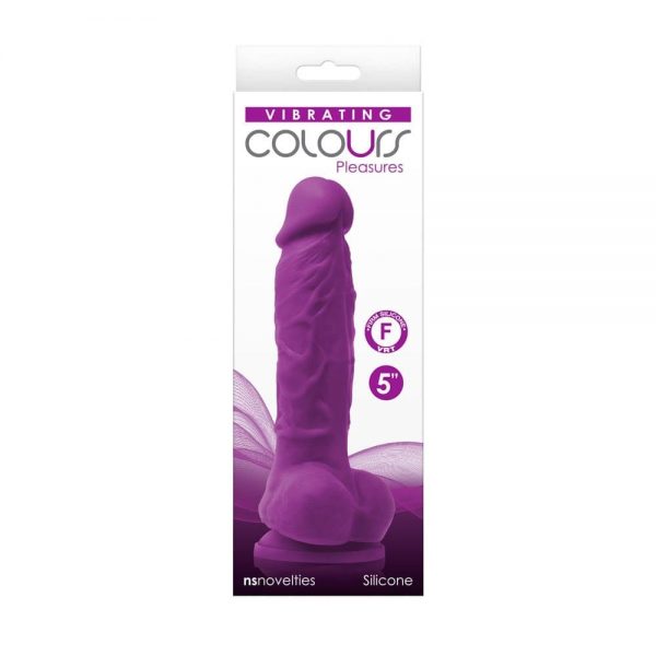 Colours – Pleasures – Vibrating – 5" Dildo – Purple ViPstore.hu - Erotika Webáruház - Szexshop