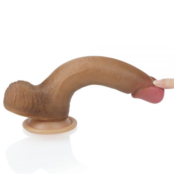 8'' Dual layered Platinum Silicone Cock Brown #3 | ViPstore.hu - Erotika webáruház