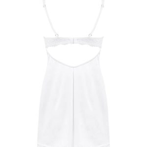 Amor Blanco underwire chemise & thong white S/M