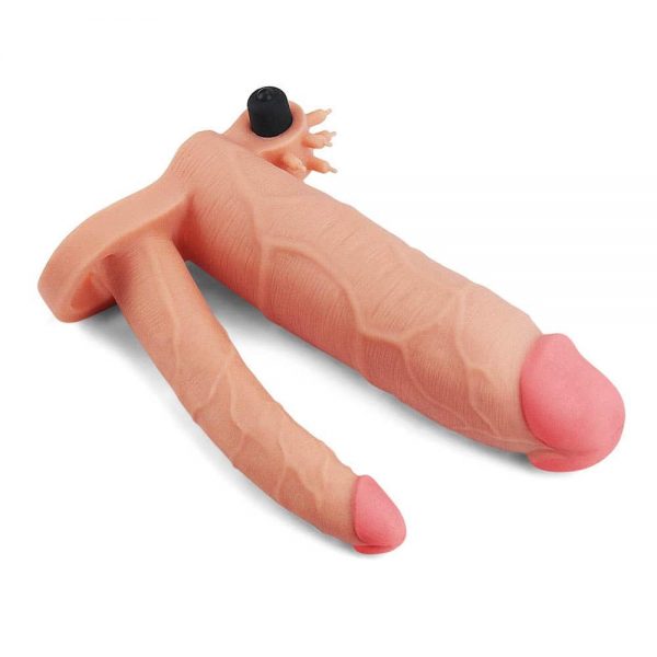 Add 3" Vibrating Double Penis Sleeve #4 | ViPstore.hu - Erotika webáruház