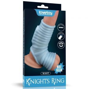 Vibrating Wave Knights Ring with Scrotum Sleeve ViPstore.hu - Erotika Webáruház - Szexshop