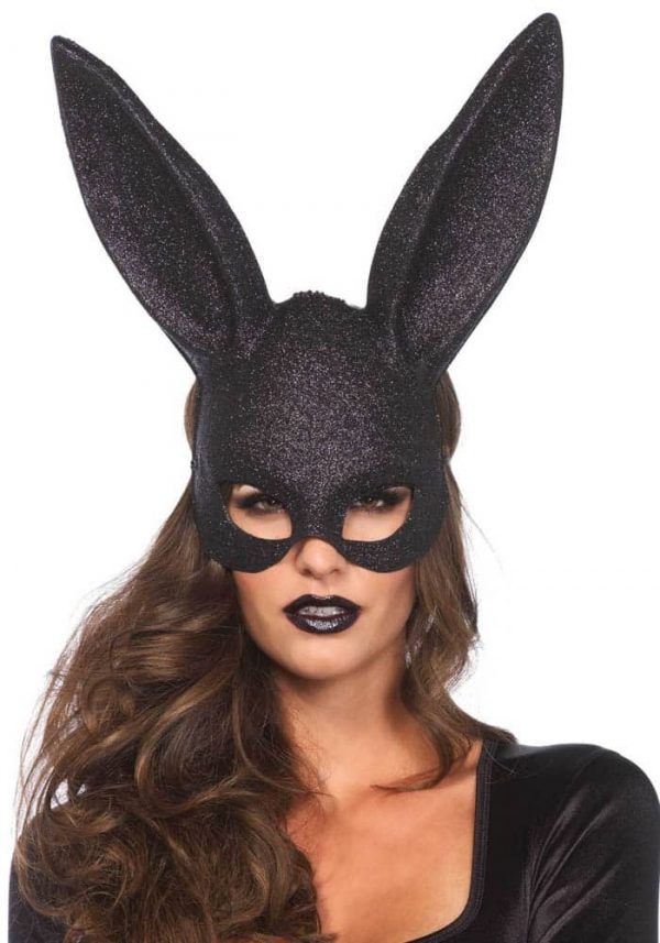 Glitter Masquerade Rabbit Mask Black #1 | ViPstore.hu - Erotika webáruház