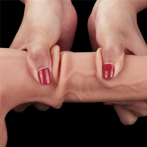 9.5'' Sliding Skin Dual Layer Dong - Whole Testicle #5 | ViPstore.hu - Erotika webáruház