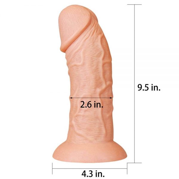 9.5'' Realistic Curved Dildo Flesh #6 | ViPstore.hu - Erotika webáruház