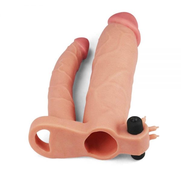 Add 3" Vibrating Double Penis Sleeve #3 | ViPstore.hu - Erotika webáruház