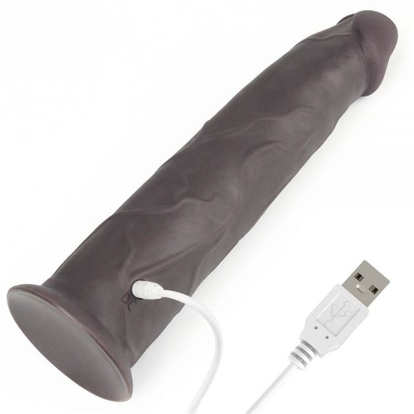 9'' Dual Layered Silicone Rotator Brown #8 | ViPstore.hu - Erotika webáruház