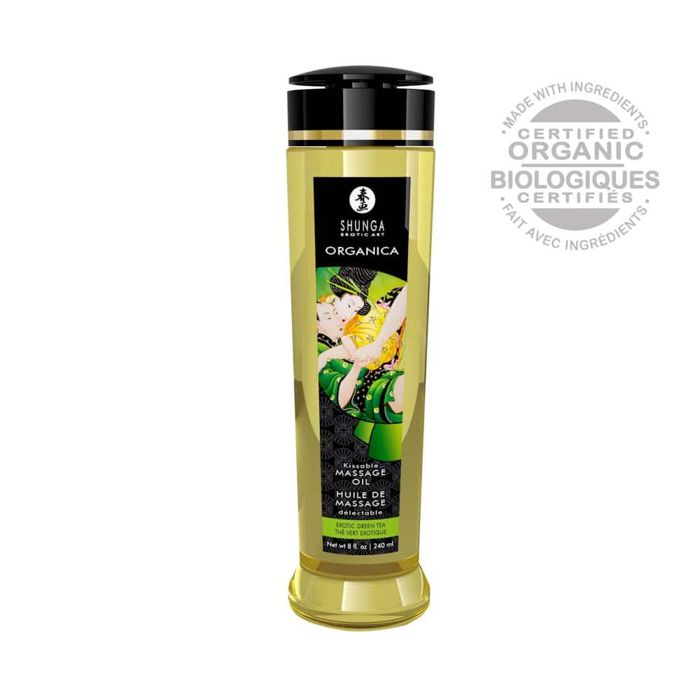 MASSAGE OIL ORGANICA 240 ml / 8 oz GREEN TEA #1 | ViPstore.hu - Erotika webáruház