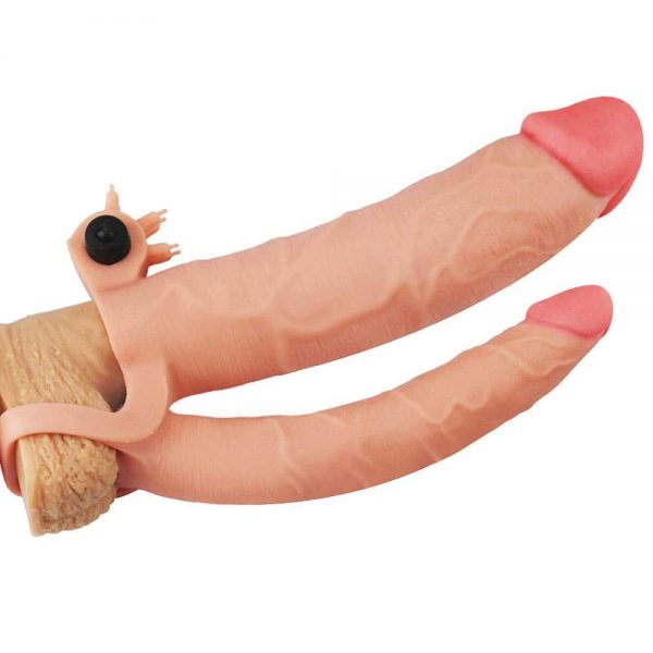 Add 3" Vibrating Double Penis Sleeve #2 | ViPstore.hu - Erotika webáruház