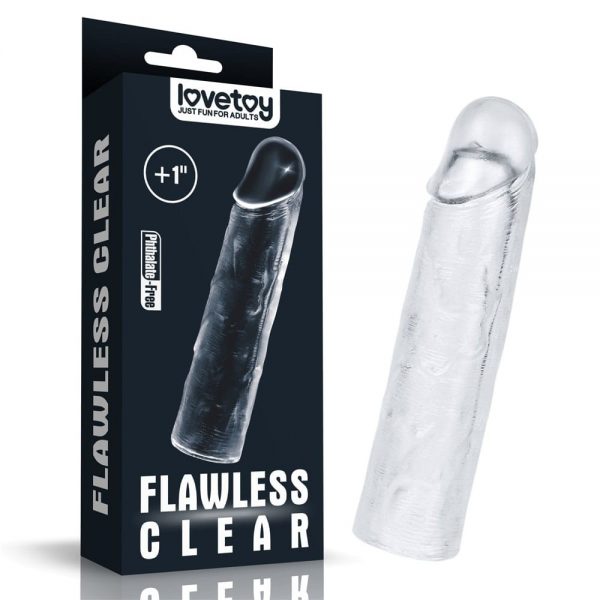 Flawless Clear Penis Sleeve Add 1'' ViPstore.hu - Erotika Webáruház - Szexshop