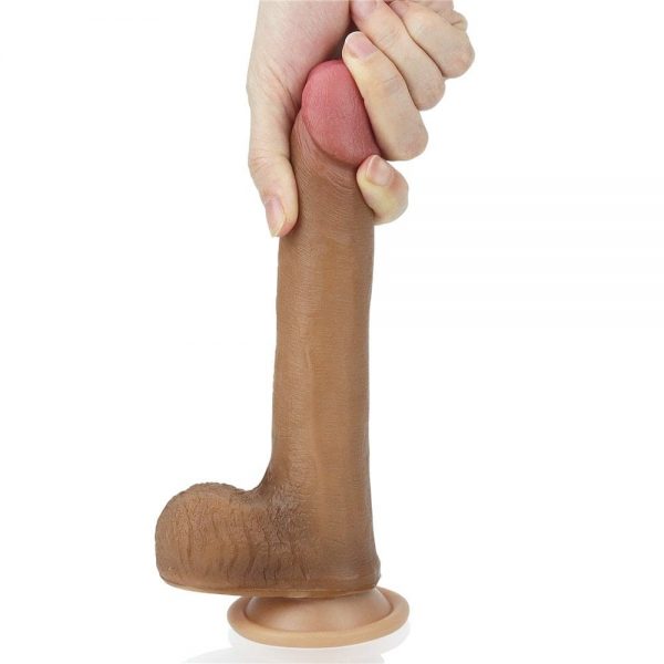 8'' Dual layered Platinum Silicone Cock Brown #4 | ViPstore.hu - Erotika webáruház