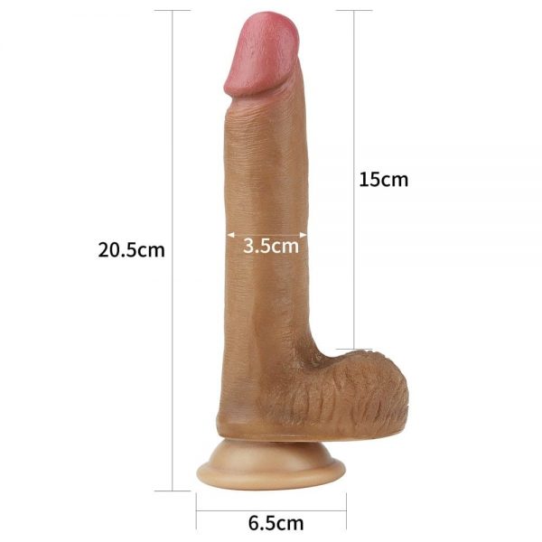 8'' Dual layered Platinum Silicone Cock Brown #6 | ViPstore.hu - Erotika webáruház