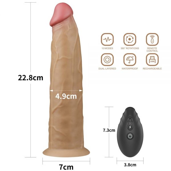 9.0'' Dual Layered Platinum Silicone Rotator #8 | ViPstore.hu - Erotika webáruház