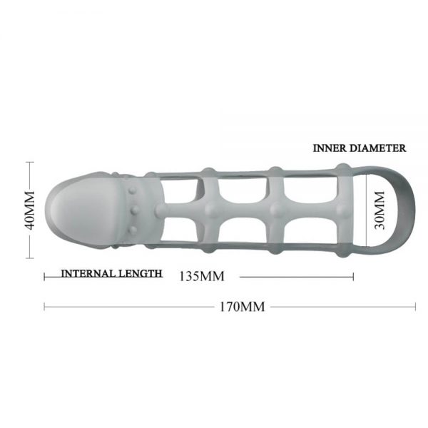 Pretty Love Penis Sleeve With Ball Strap White ViPstore.hu - Erotika Webáruház - Szexshop 7