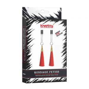 Glamor Tassel Nipple Clamp Red ViPstore.hu - Erotika Webáruház - Szexshop