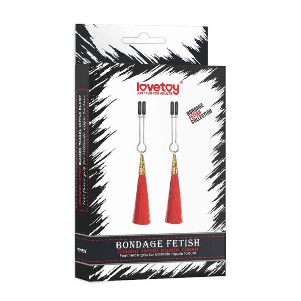 Glamor Tassel Nipple Clamp Red ViPstore.hu - Erotika Webáruház - Szexshop