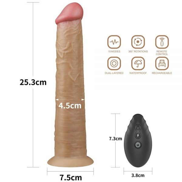 10'' Dual Layered Platinum Silicone Rotator #2 | ViPstore.hu - Erotika webáruház