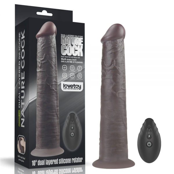 10'' Dual Layered Silicone Rotator Brown #1 | ViPstore.hu - Erotika webáruház