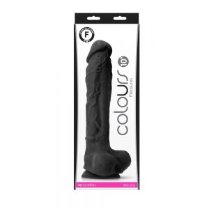 Colours - Pleasures - 10" Dildo - Black #1 | ViPstore.hu - Erotika webáruház