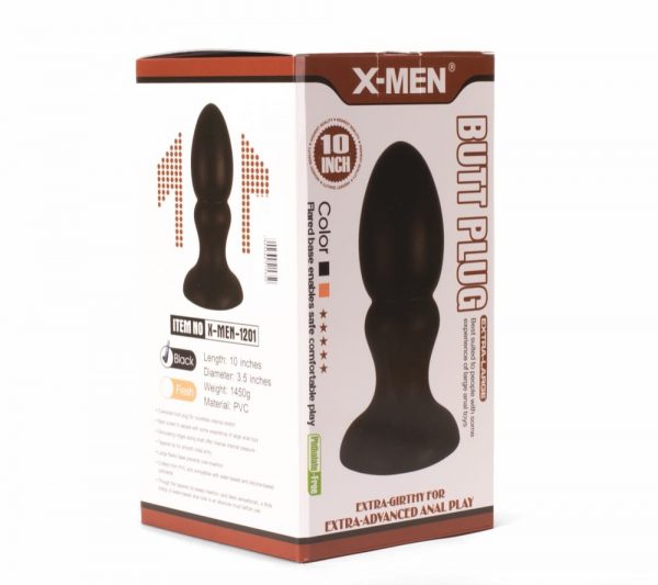 X-MEN 10" Huge Butt Plug Black 1 ViPstore.hu - Erotika Webáruház - Szexshop 2