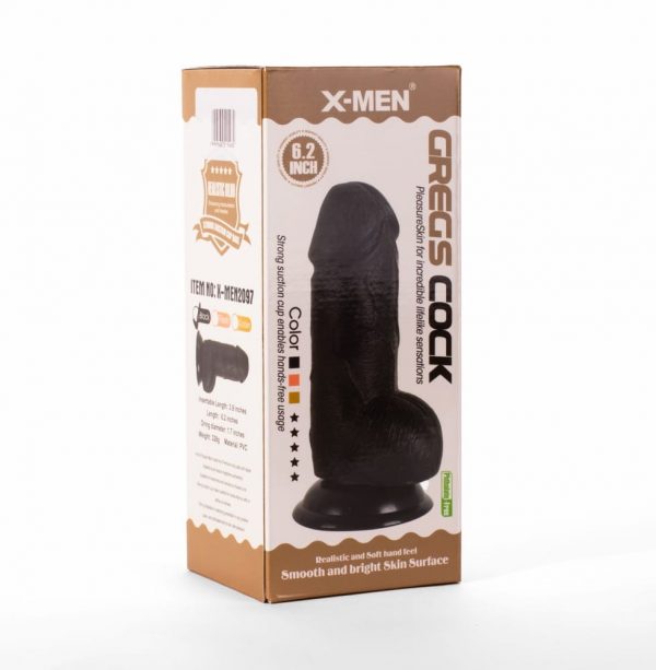 X-MEN Greg's 6.2" Cock Black #2 | ViPstore.hu - Erotika webáruház