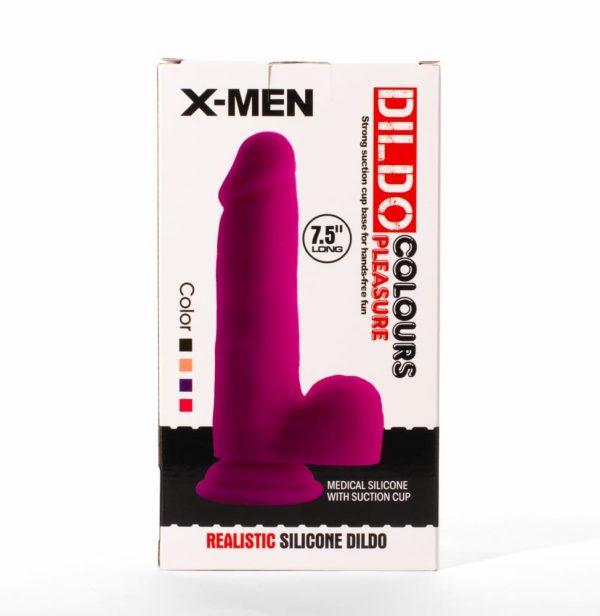 X-MEN 7.5" Dildo Colours Pleasure Black 1 #1 | ViPstore.hu - Erotika webáruház