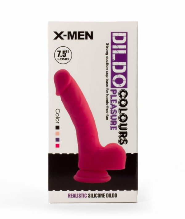 X-MEN 7.5" Dildo Colours Pleasure Black 2 ViPstore.hu - Erotika Webáruház - Szexshop