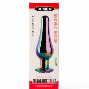 X-MEN Secret Shine Metal Butt Plug Rainbow M #1 | ViPstore.hu - Erotika webáruház
