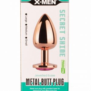 X-MEN Secret Shade Metal Butt Plug Rose L #1 | ViPstore.hu - Erotika webáruház