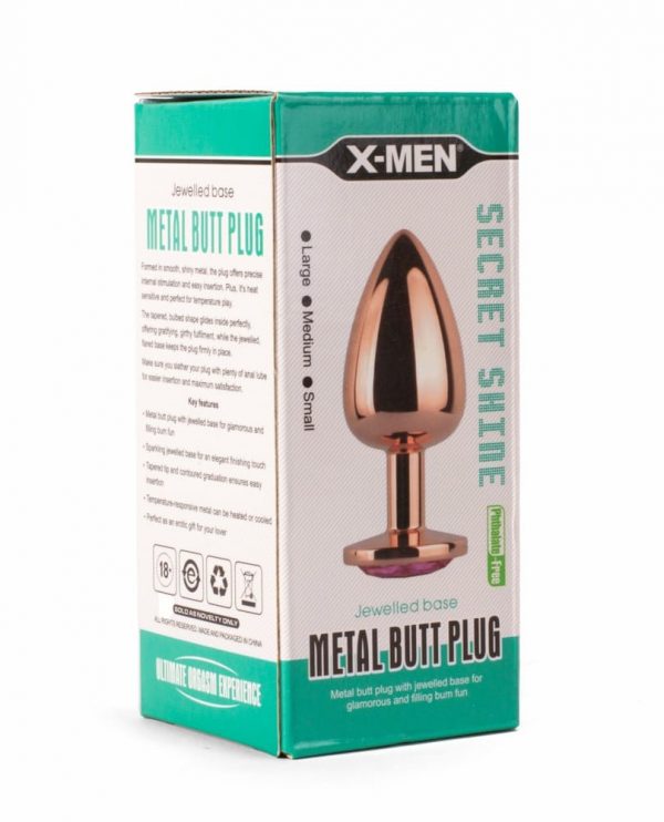 X-MEN Secret Shade Metal Butt Plug Rose L ViPstore.hu - Erotika Webáruház - Szexshop 2